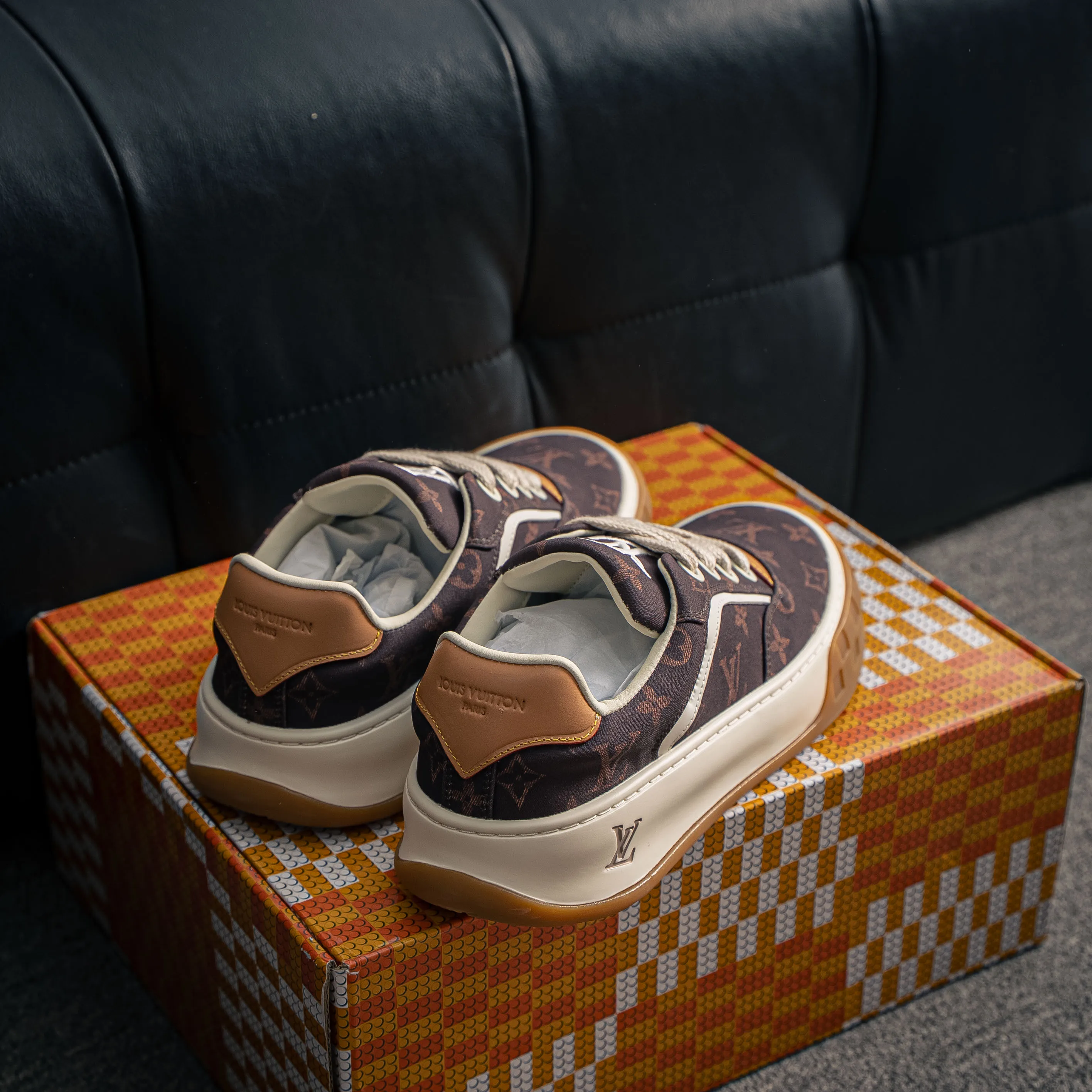 Premium -- LOUIS VUITTON Tilted Series｜2026 LV Tilted Low Sneakers Series Low-Top Retro Skate Shoes Men Shoes｜